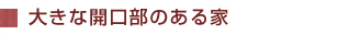 大きな開口部のある家